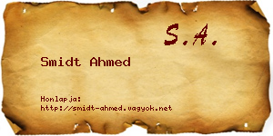 Smidt Ahmed névjegykártya